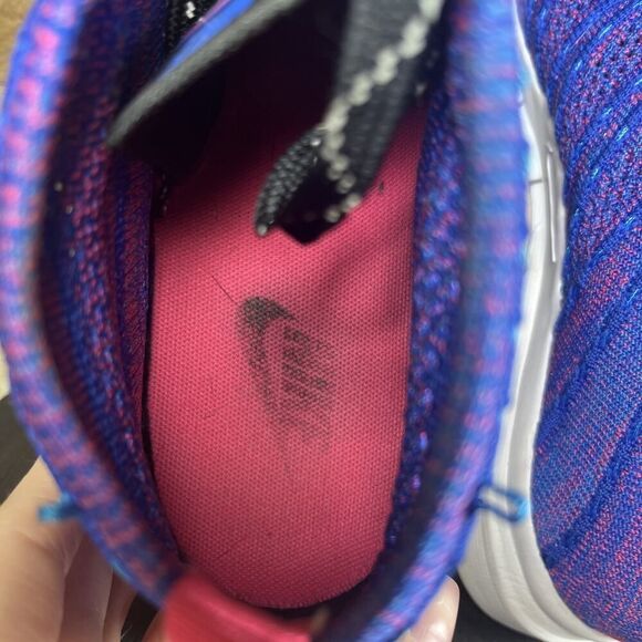 Nike Free Flyknit Chukka Women's Size 6.5 Running Shoes Hyper Pink Blue - Picture 7 of 10